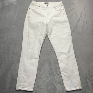 Abercrombie Fitch The Super Skinny Ankle Curvy Jeans Women 10x30 White High Rise